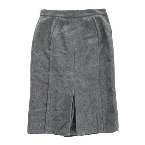 Marc Jacobs Oda Mae Gray Wool Mohair Pleated Pencil Skirt Woman's Sz 6 - Picture 1 of 5